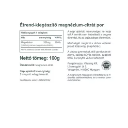 Vitaking Magnézium citrát por 160g