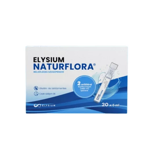 Elysium Naturflora belsőleges szuszpenzió 2 milliárd Bacillus Clausii (UBBC-07) spórával 20x5ml