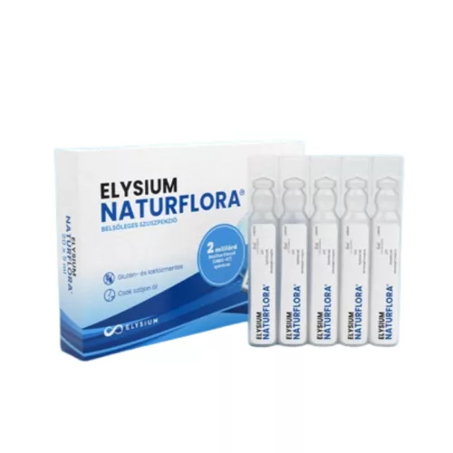 Elysium Naturflora belsőleges szuszpenzió 2 milliárd Bacillus Clausii (UBBC-07) spórával 20x5ml