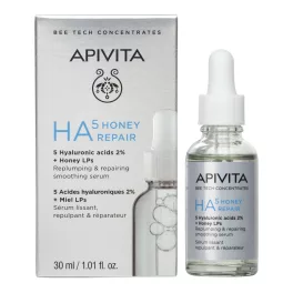   Apivita BEE TECH HA5 Honey feltöltő, regeneráló és bőrsimító szérum 30ml