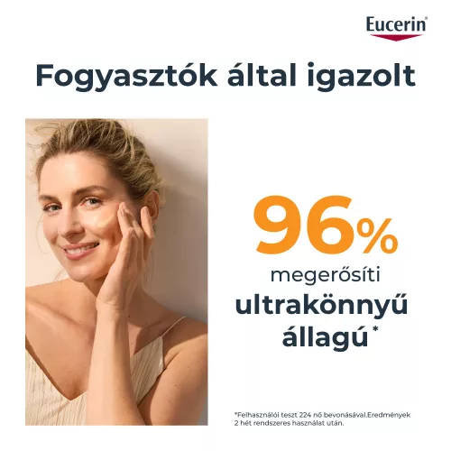 Eucerin Sun Hydro-Protect ultra könnyű színezett napozó fluid arcra SPF50 | világos árnyalat 50ml