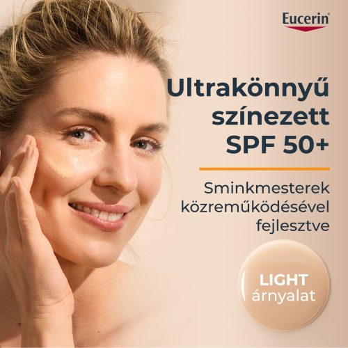 Eucerin Sun Hydro-Protect ultra könnyű színezett napozó fluid arcra SPF50 | világos árnyalat 50ml