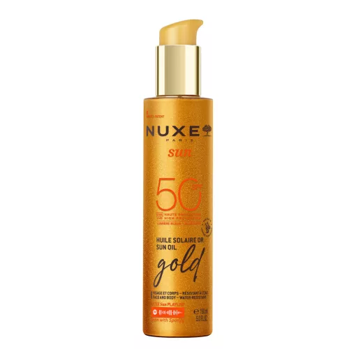 Nuxe SUN HP csillámló arany napolaj SPF50 150ml