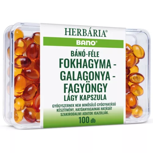 Báno fokhagyma-galagonya-fagyöngy kapszula 100x